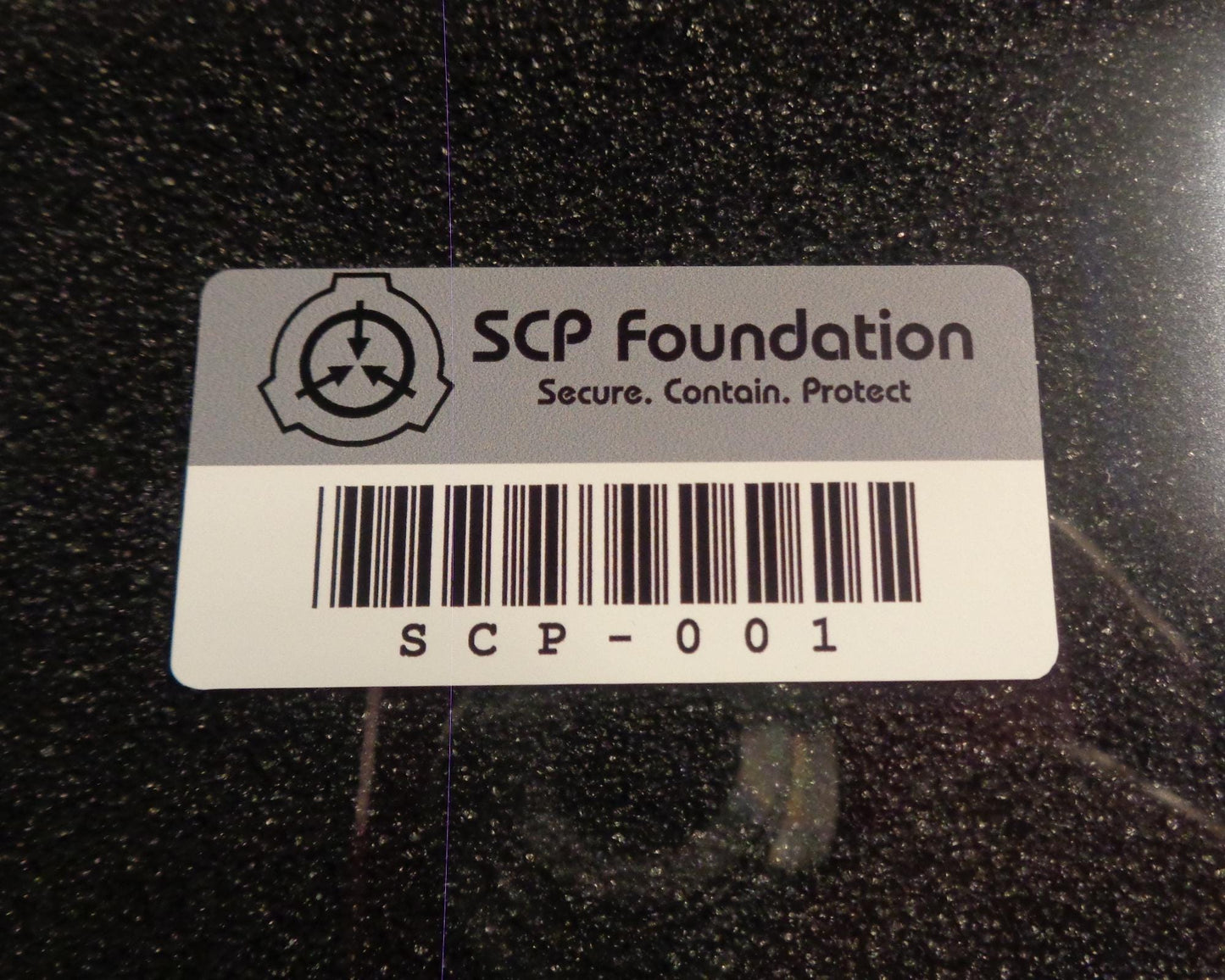 SCP Foundation asset tag Vinyl Sticker