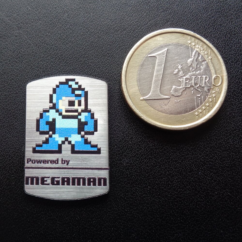 Mega Man Rockman 8-bit NES Nintendo Logo Label Decal Case Badge [429d]