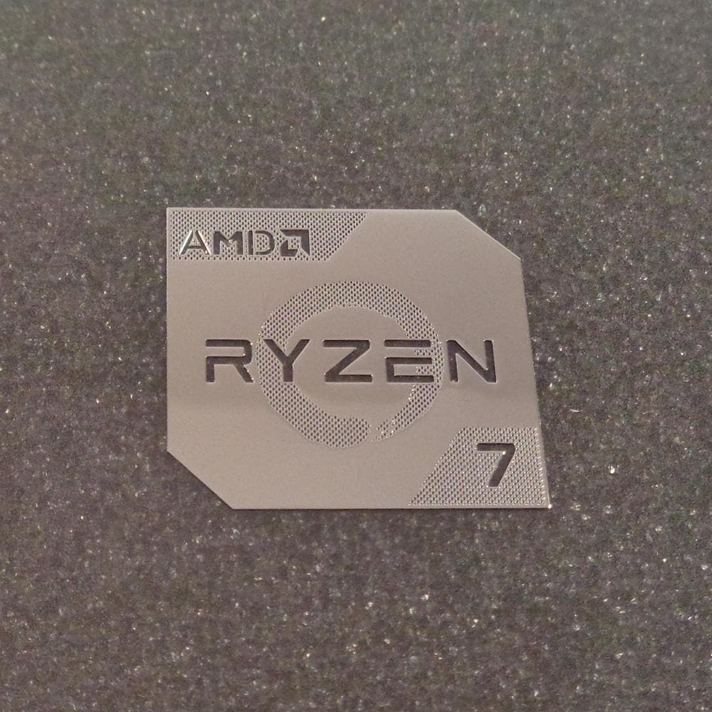 Sticker AMD RYZEN 7 Cpu PC Logo Label Decal Case Badge Silver [450c]