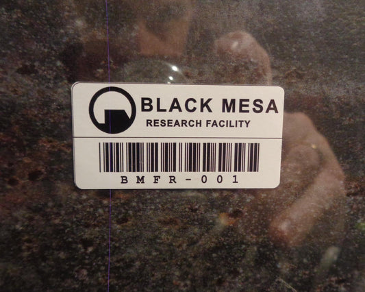 Black Mesa asset tag Vinyl Sticker