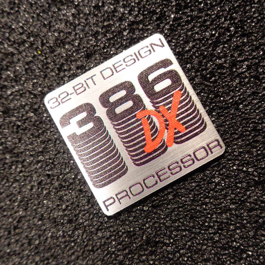 386DX Vintage Computer PC Case Badge
