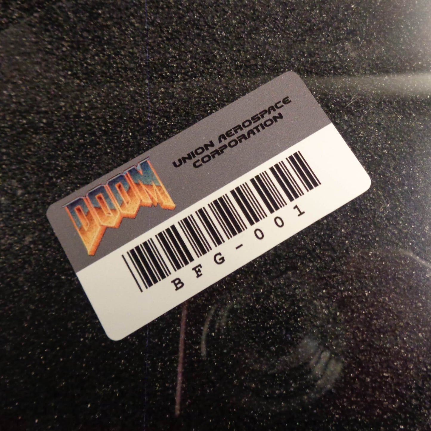 Doom asset tag Vinyl Sticker Case Logo Label Decal Sticker Badge 2x1 in [819]
