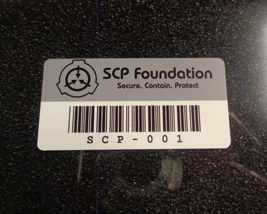 SCP Foundation asset tag Vinyl Sticker