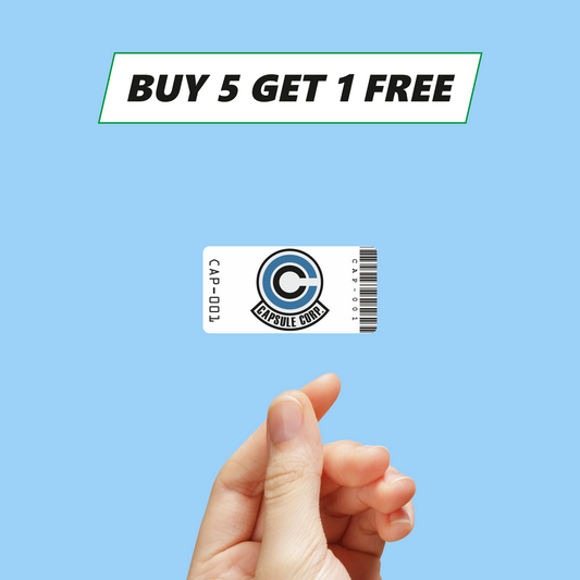 Capsule Corp asset tag Vinyl Sticker Logo